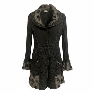 Unique Whimsigoth Grunge Cardigan Black Indie Sleaze Ruffle Fairycore Hippie